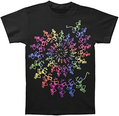 T-shirt spiral skeletons pour homme
