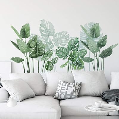 Sticker mural amovible coloré rouge avec des feuilles vertes et des plantes pour la décoration de la chambre des enfants et de la maison. Vos marques préférées à prix réduits sur Diaytar