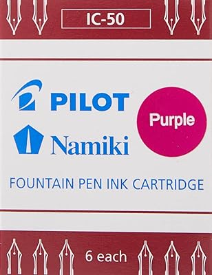 Cartouches d'encre rechargeables namiki pour stylo, 6 pièces, violet. Diaytar Sénégal : Simplicité, rapidité, économie