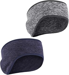 Coolerner lot de 2 bandeaux cache-oreilles pour femmes et hommes avec clips