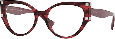 Monture de lunettes rockstud va 3044 red havana 51/18/140 pour femme, rouge