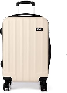 Sac de voyage en plastique abs durable, taille 20 pouces, avec 4 roulettes