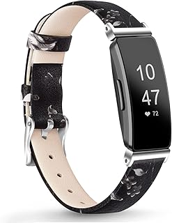 Bracelet en cuir pour fitbit inspire 2 femmes, bracelets de remplacement fins