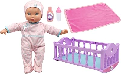 Poupée amusante baby mazyouna little darlings bed time, 12 pouces avec accessoires, 3672