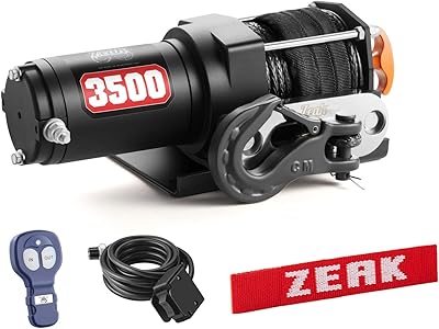 Treuil électrique avancé 12v dc, montage sur corde synthétique étanche hors route