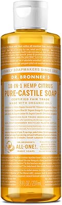 Savon liquide biologique dr. bronner's, parfum d'agrumes, 237 ml