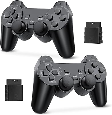 Manette playstation 2 sans fil 2,4 g, manette double vibration double choc
