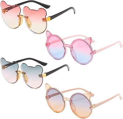 4 paires de lunettes de soleil pour enfants filles petites lunettes de soleil