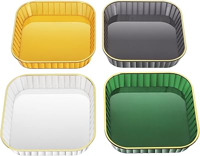 Assiettes en plastique transparent réutilisables multi-usages ww pour collations, fruits et desserts