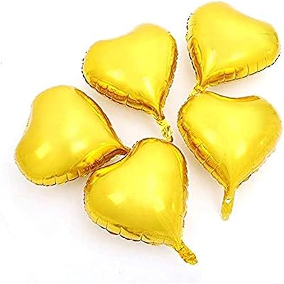 5 pièces/lot ballons coeur à hélium doré ballons de fête d'anniversaire de mariage