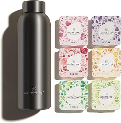 Waterdrop® starter set steel avec 1x bouteille en acier + 18