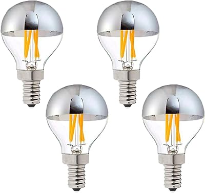 Ampoules led 4w demi-chrome argent g45 g14 e14 à intensité variable avec pointe