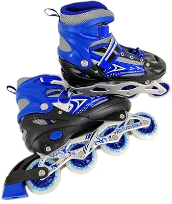 Chaussures de patins à roulettes réglables (bleu, 34-39)