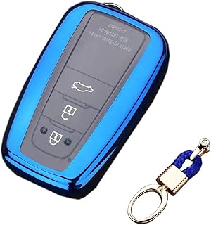 Royalfox(tm) coque d'entrée sans clé intelligente en tpu souple 2/3/4 boutons pour toyota