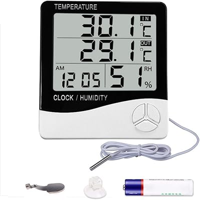 Thermomètre hygromètre numérique intérieur et extérieur mingshen, compteur de température et d'humidité