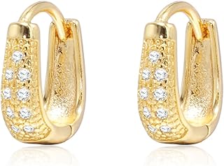 Boucles d'oreilles créoles plaquées or 18 carats pour femme, 17, cuivre