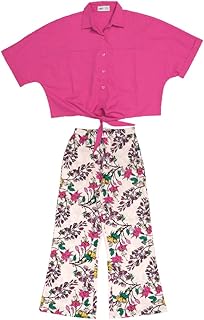 Ensemble haut et bas en rayonne rose pour filles aiko-girls (pack de 1)