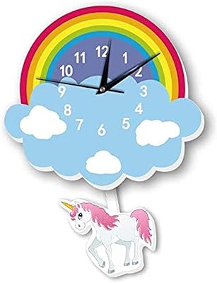 Joli dessin animé accessoires de décoration pour la maison, autocollants muraux licorne arc-en-ciel