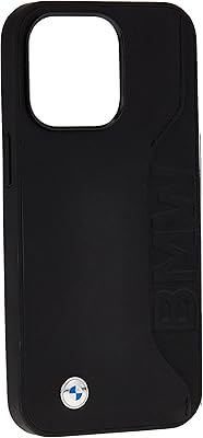 Coque de protection rigide en cuir véritable bmw avec fente pour carte gravée