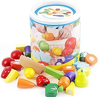 Jouet de coupe de fruits en bois pour enfants, ensemble de coupe