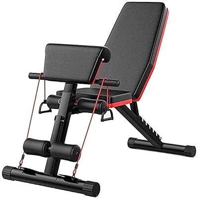 Banc d'haltérophilie réglable pour entraînement de gymnastique à domicile avec haltères multifonctionnels