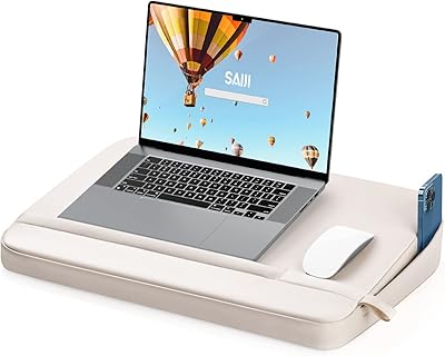 Bureau pour ordinateur portable saiji - bureau pour ordinateur portable avec coussin, peut