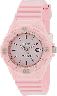 Montre à quartz casio pour femme, affichage analogique et bracelet en résine
