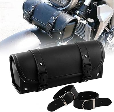 Endafect sac de moto en cuir pu pour fourche avant, sac arrière