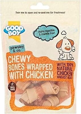 Nourriture naturelle à croquer pour chiens en os de poulet armitage good boy