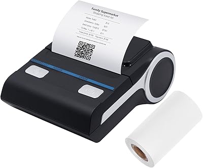 Imprimante thermique portable sans fil bluetooth de 80 mm compatible avec les commandes