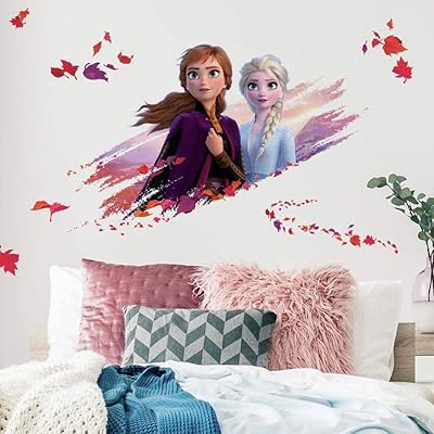 Stickers muraux à décoller et à coller disney la reine des neiges 2