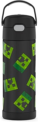 Bouteille isotherme sous vide en acier inoxydable de 16 oz avec couvercle à