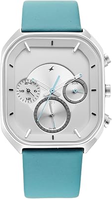 Montre analogique fastrack en acier inoxydable à cadran blanc pour homme, 4395, blanc