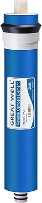 Membrane d'osmose inverse greatwell ispring 100 gpd 11,75" x 1,75", remplacement pour système
