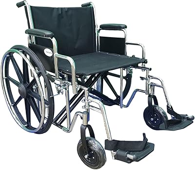 Fauteuil roulant pliant rehamo steely obesity, portable, robuste pour personnes âgées et infirmes