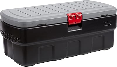 Panier de rangement verrouillable rubbermaid action packer de 48 gallons, grand récipient