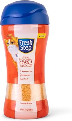 Litière pour chat fresh step crystals au parfum de brise tropicale