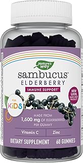 Nature's way sambucus kids chewables, sureau, soutien immunitaire à croquer*, avec vitamine c