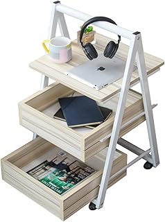 Table d'appoint rétractable avec tiroir table basse portable pour recevoir café et collations