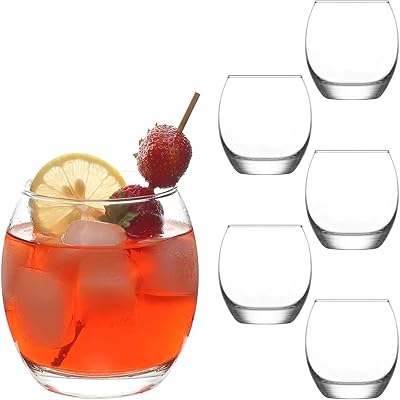 Ensemble de 6 verres de luxe à double profil bas transparent design