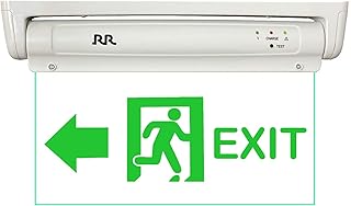 Panneau d'éclairage transparent vert 230 v avec batterie de secours (prise gauche)