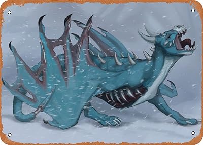 Panneau en métal - old school runescape vorkath - panneau en étain d'aspect