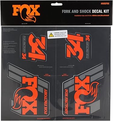 Ensemble d'autocollants pour fourche et amortisseur fox racing shox heritage, orange, taille unique