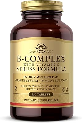 Comprimés du complexe de vitamine b solgar pour unisexe - taille 250 comprimés