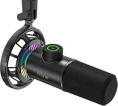 Vifen microphone de jeu usb rvb dynamique pour pc avec clic pour couper