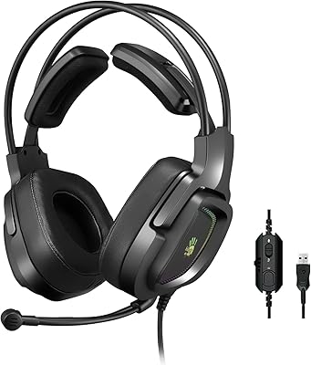Casque de jeu bloody g575 virtual 7.1 surround sound avec lumière rvb, conception