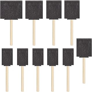 Pinceau en mousse, 10 pièces pinceaux en mousse, 4 tailles de pinceau en mousse avec manche en bois pour peinture acrylique, teinture, vernis, artisanat. Votre marketplace de proximité digitale : Diaytar