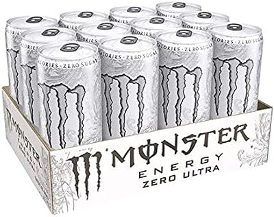 Boisson énergisante monster energy zero ultra sans sucre, 500 ml (paquet de 12)