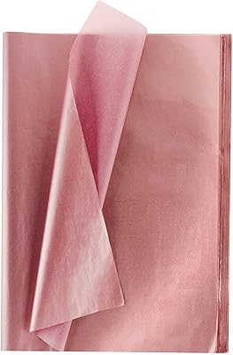 Ensemble de papier de soie goodrun en or rose 100 feuilles métallique
