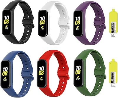Pack de 6 bracelets de remplacement compatibles pour samsung galaxy fit 2